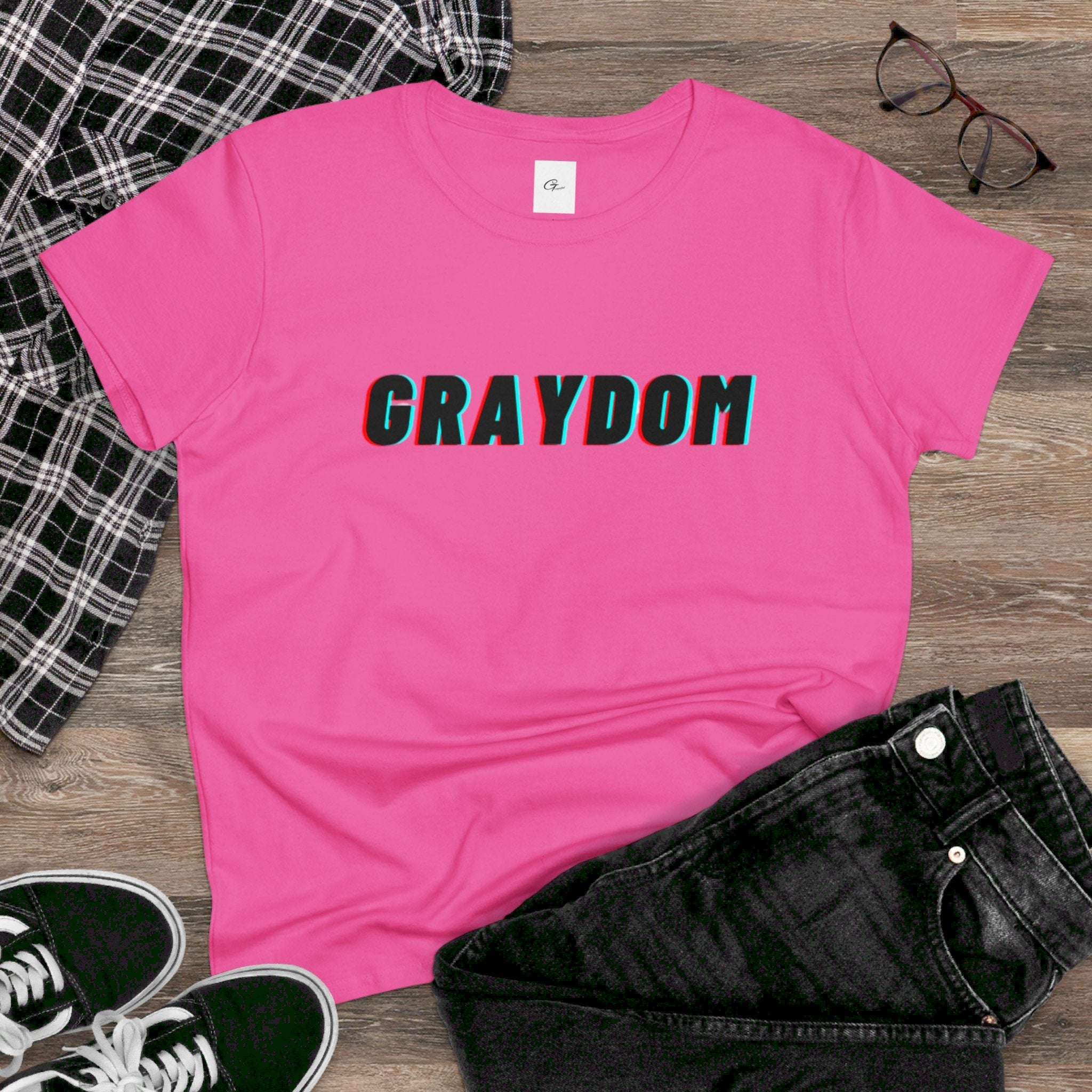 Women's Midweight Cotton Crew Neck Tee - Minimalist Streetwear Style