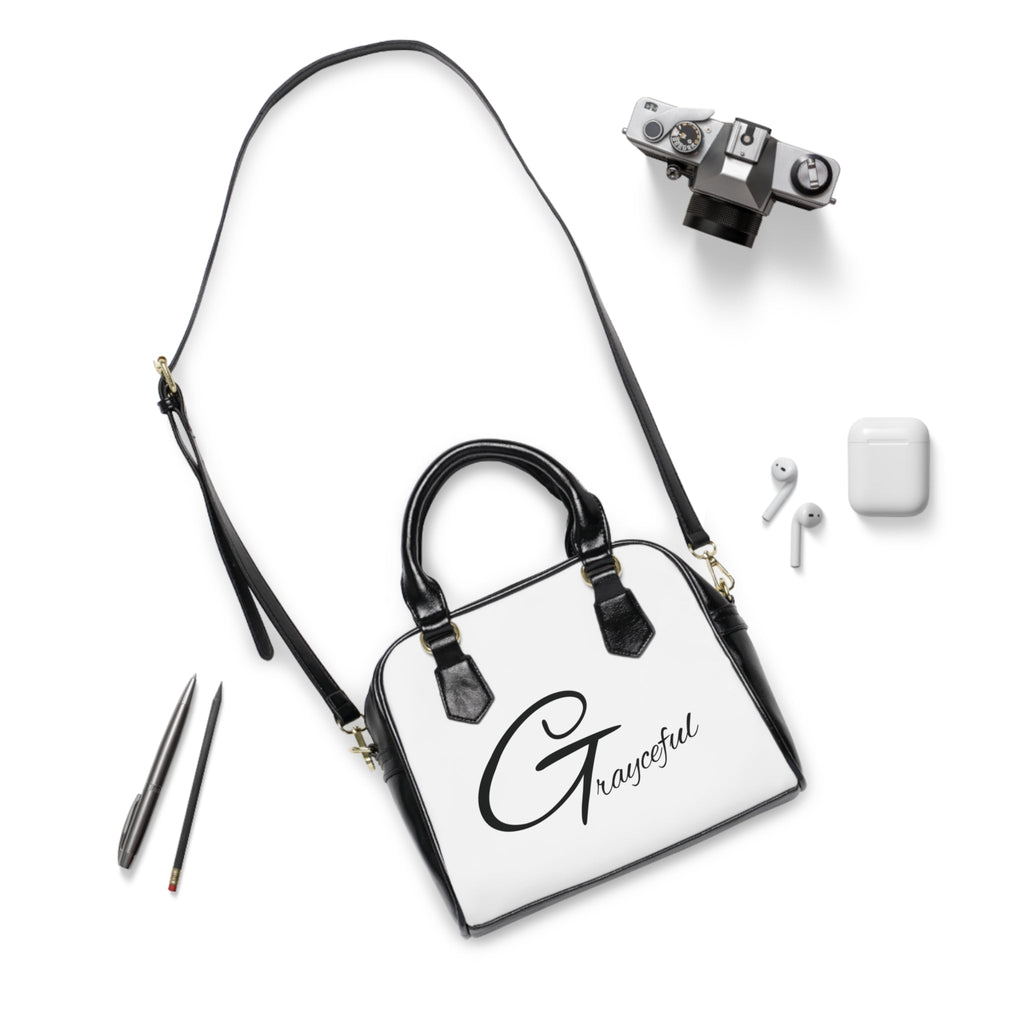 Minimalist Leather Shoulder Handbag, Small Monochromatic Purse