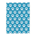 Cozy Paw Print Arctic Human Fleece Blanket