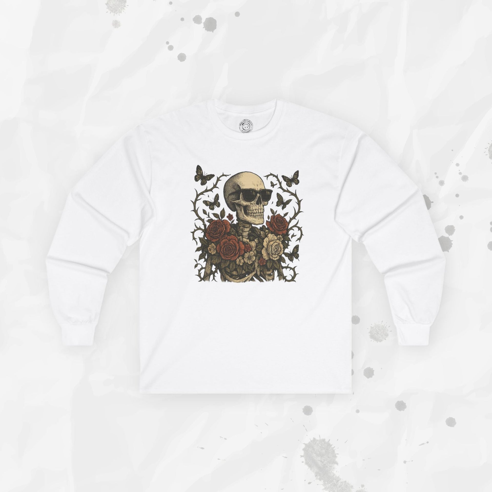 Floral Skull Garden - Long Sleeve T-Shirt