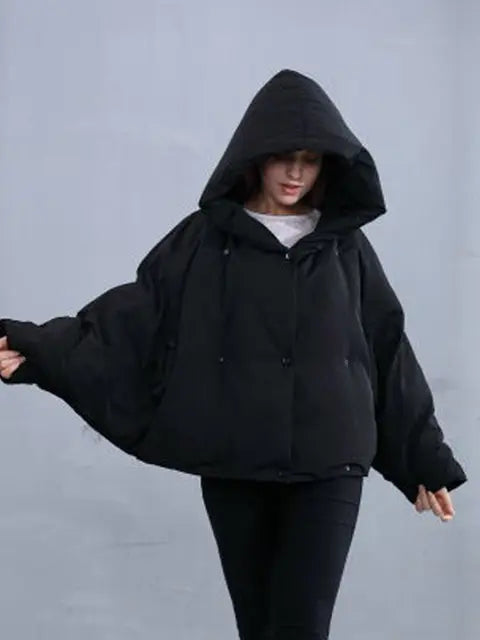 Women's Oversized Fluffy Down Parka - Vibrant Orange Red - Image 7