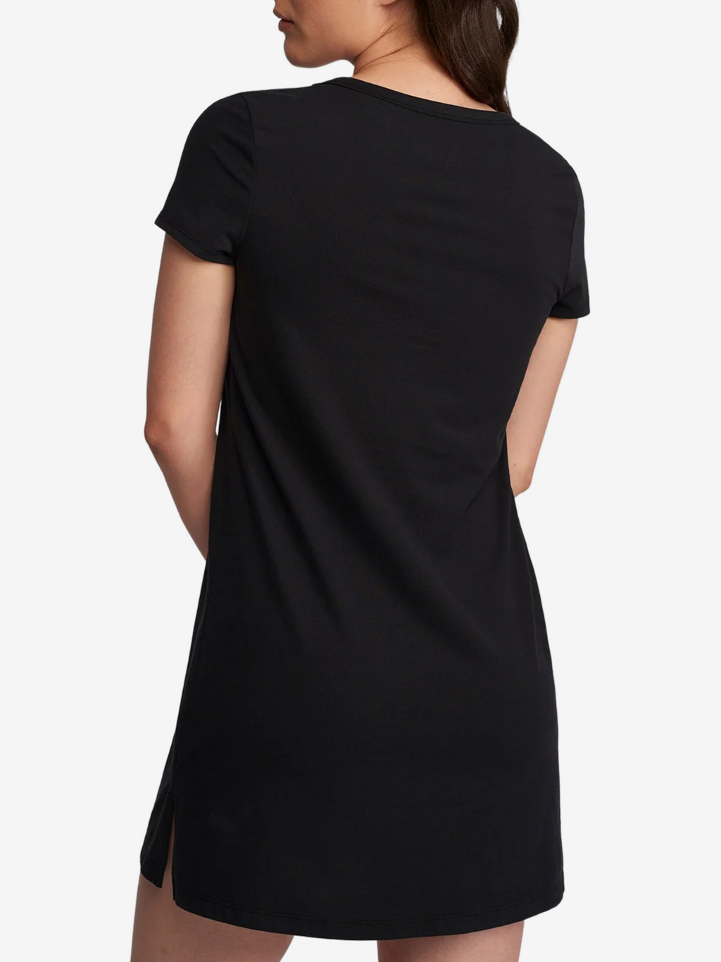 Eva V-Neck Sleepshirt in Black for Comfort and Night Sweat Relief