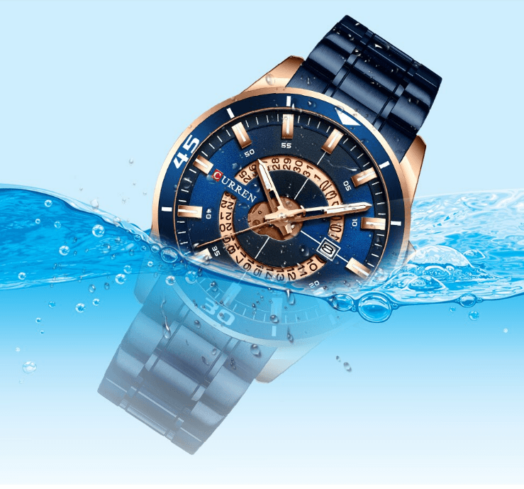 Modern Men's Waterproof Quartz Sports Watch with Fluorescent Hands