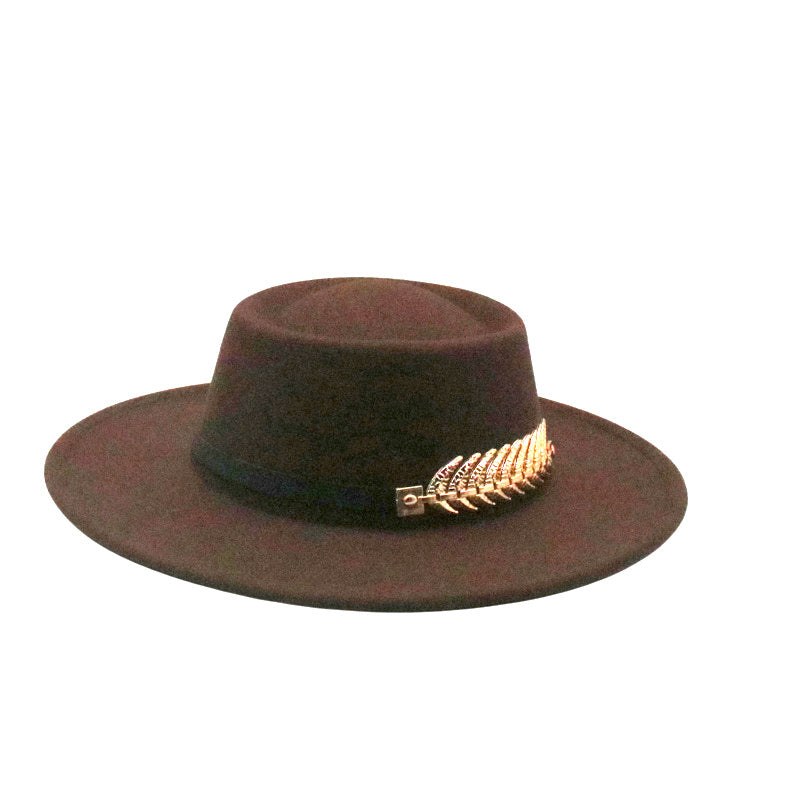 Foldable Short Brim Fedora Hat for Autumn and Winter