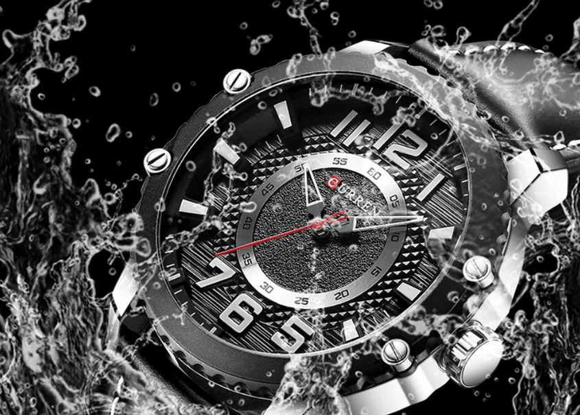 Men's Sporty Waterproof Chronograph Watch with Large Number Details