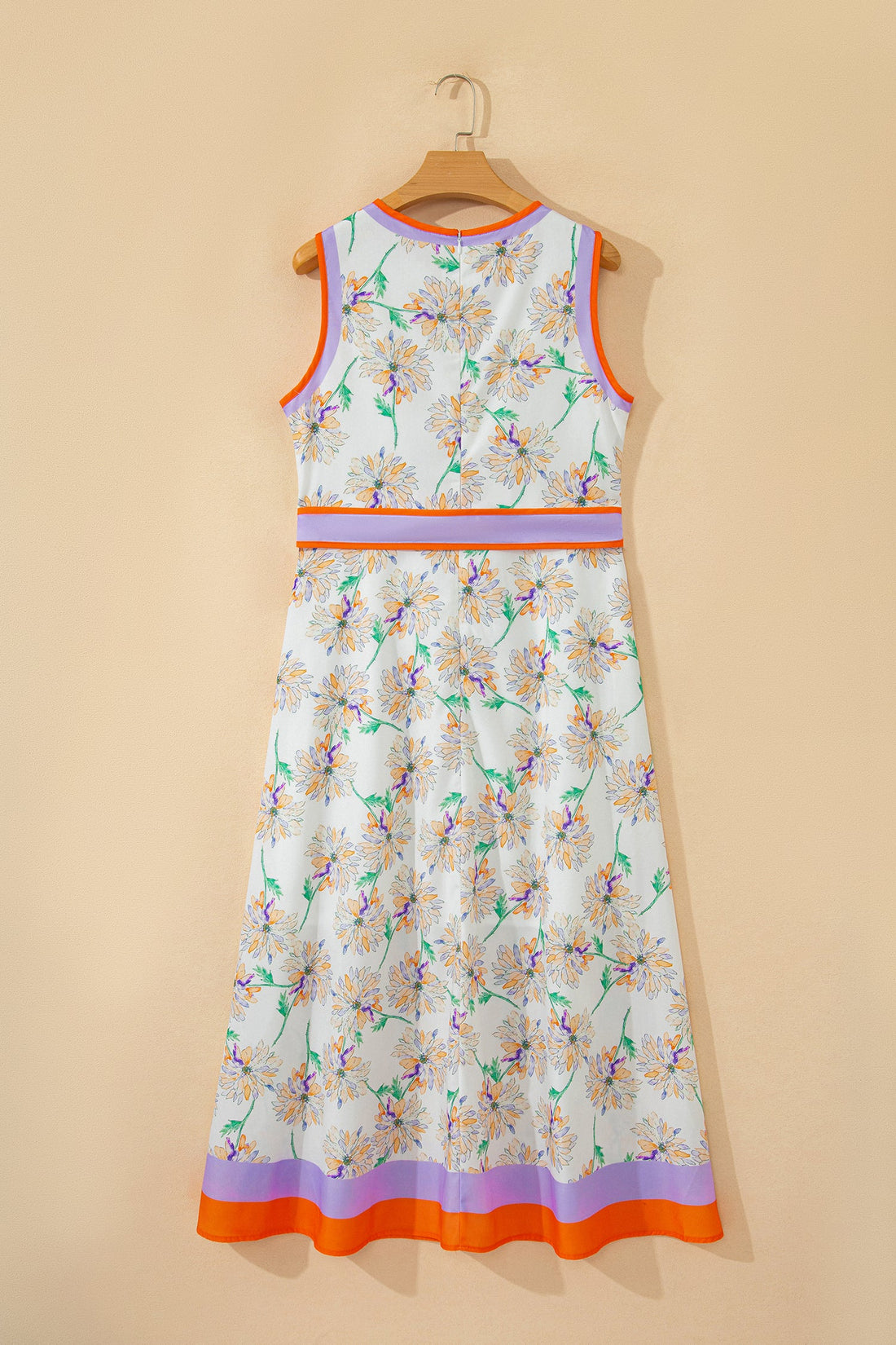 Daphne Belted Sleeveless Floral Maxi Dress - Casual Summer Resort