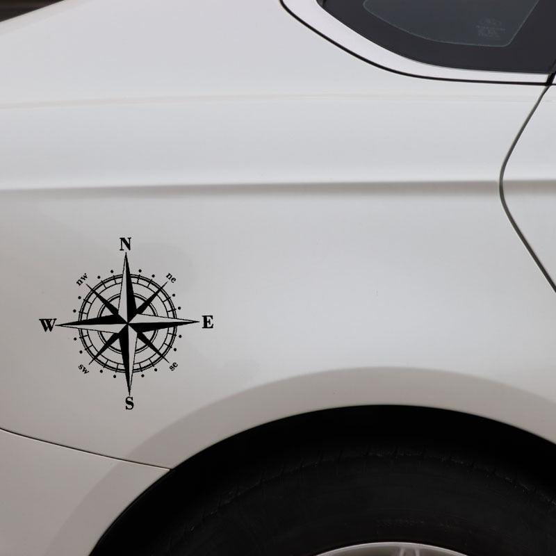 Compass Graphic Vinyl Decal 15cm Waterproof Car Hood Sticker