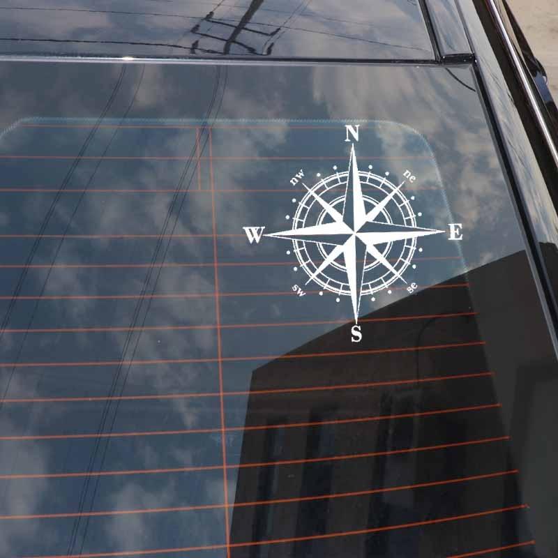 Compass Graphic Vinyl Decal 15cm Waterproof Car Hood Sticker