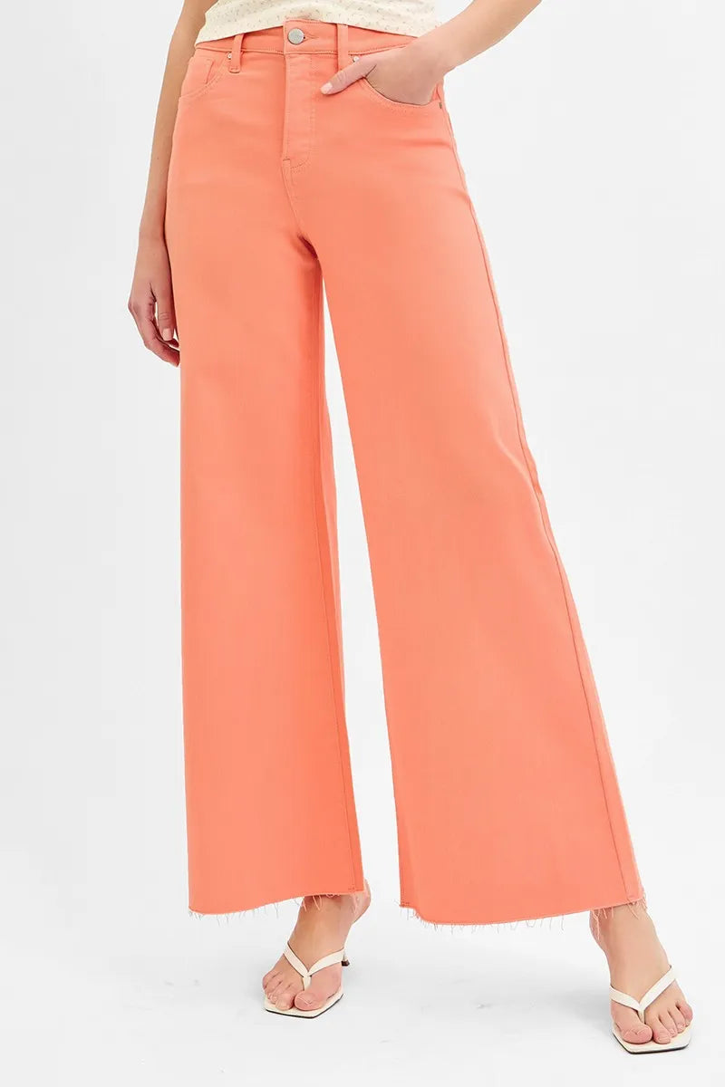 Tummy Control High Rise Wide Leg Palazzo Jeans