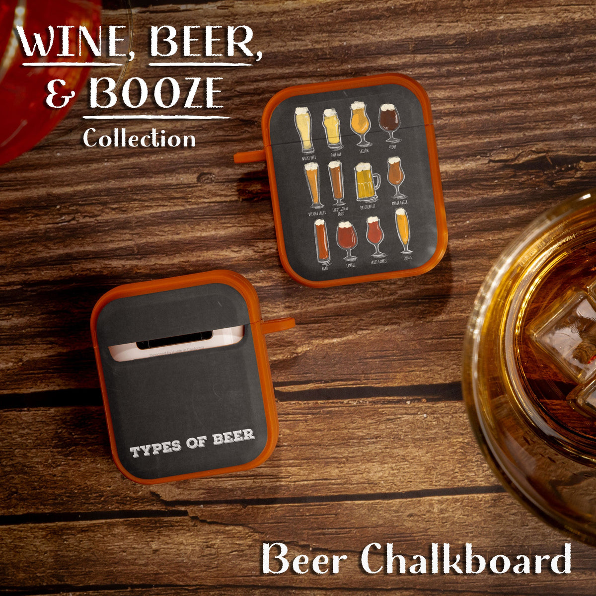 Wine Beer Booze HDX Protective Case for Apple AirPods Gen 1 2