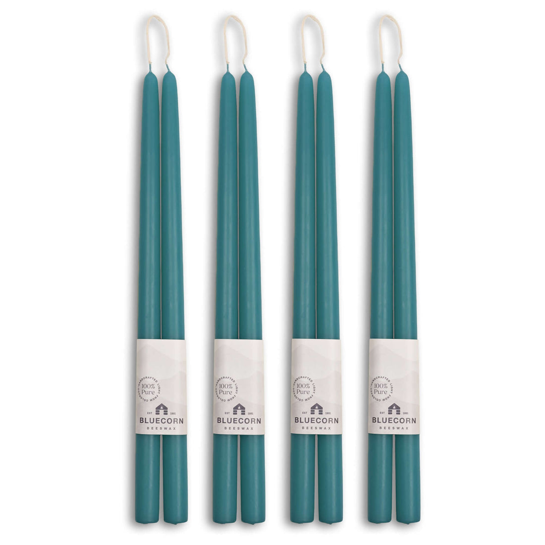 Hand-Dipped Beeswax Taper Candles - Bulk 4-Pair Bundle