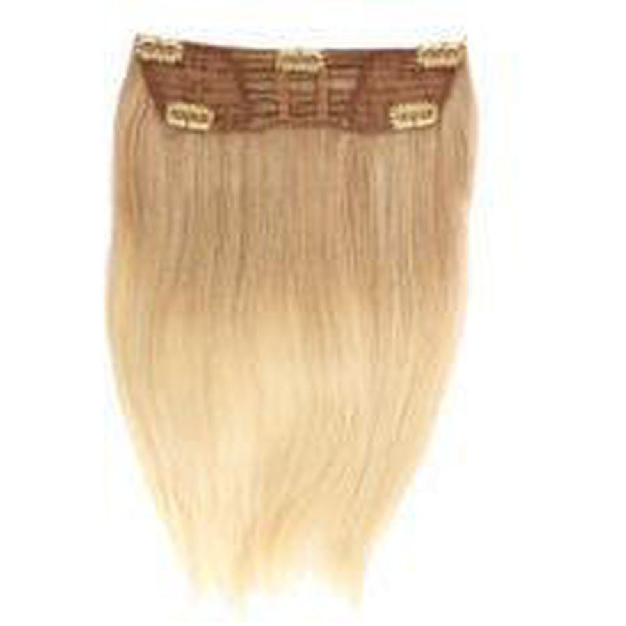 16" Sombre Clip-In Hair Extension in Brown to Blonde Gradient
