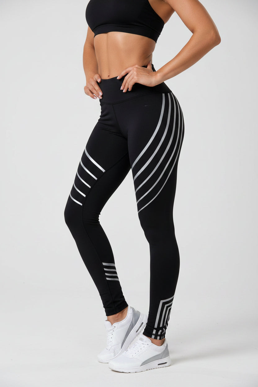 Women’s Geometric Printed Workout Leggings – Slim Fit Pants