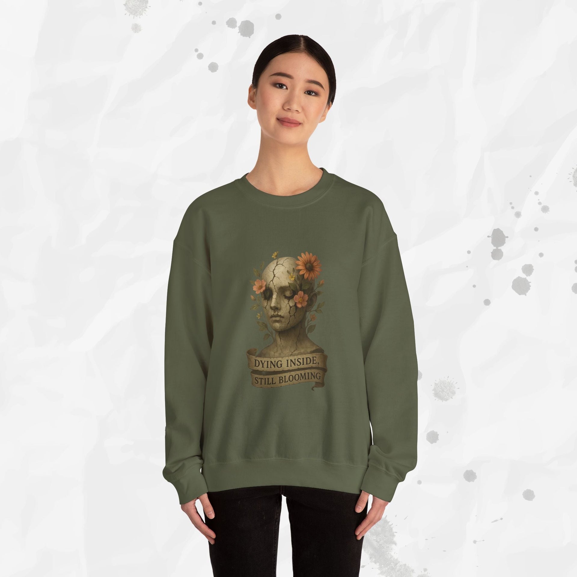 Dying Inside, Still Blooming - Crewneck Sweatshirt