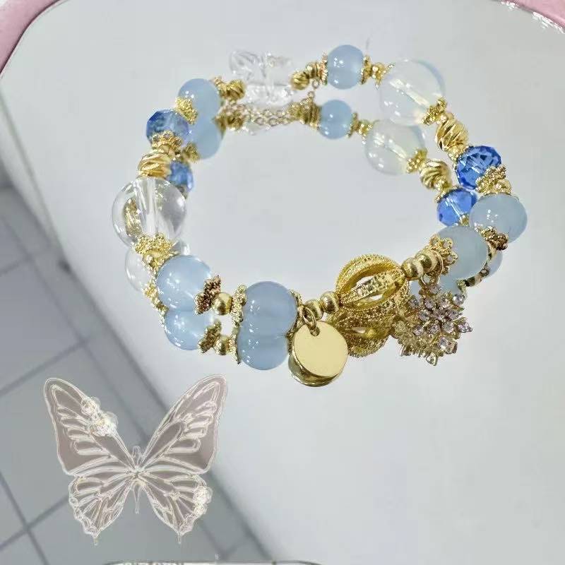 New Snowflake Starry Sky Bracelet For Women, Exquisite New High-End Sweet Simple Christmas Gift Versatile Bracelet Trend