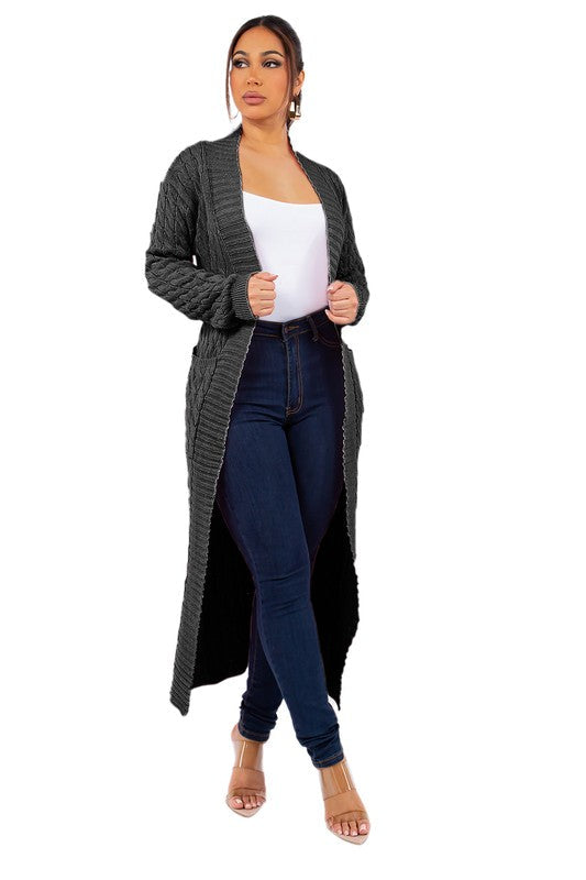 Women's Long Maxi Knit Cardigan | Open Front Sweater