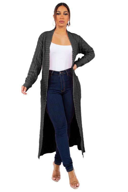 Women's Long Maxi Knit Cardigan | Open Front Sweater