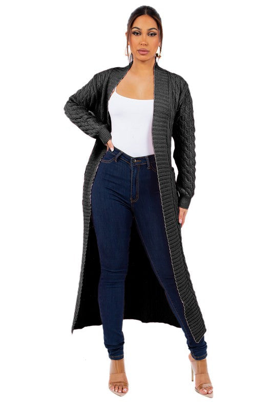Women's Long Maxi Knit Cardigan | Open Front Sweater