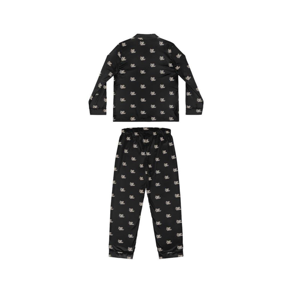 Women's Gray Satin Pajamas Set - Soft Elegant Sleepwear