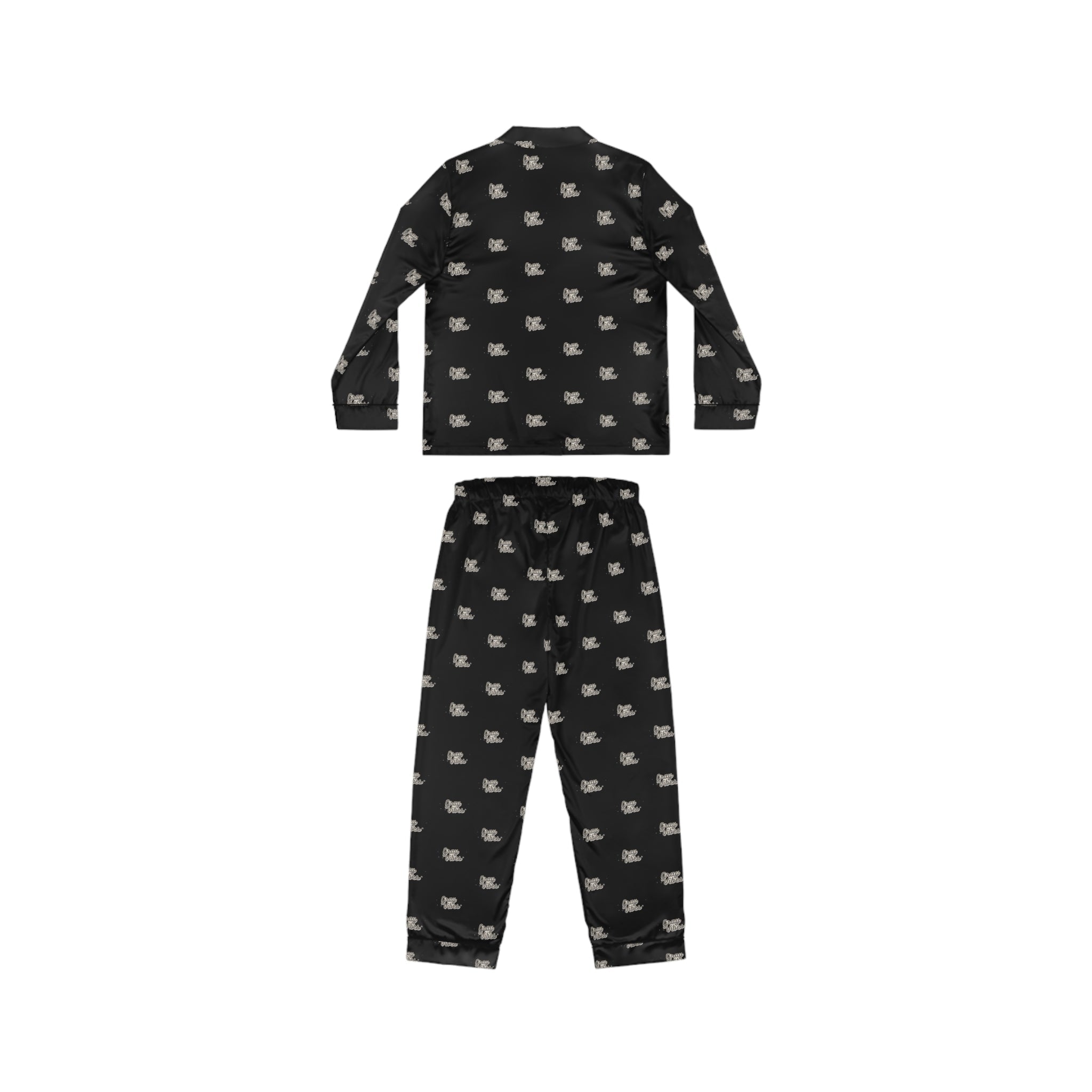 Women's Gray Satin Pajamas Set - Soft Elegant Sleepwear