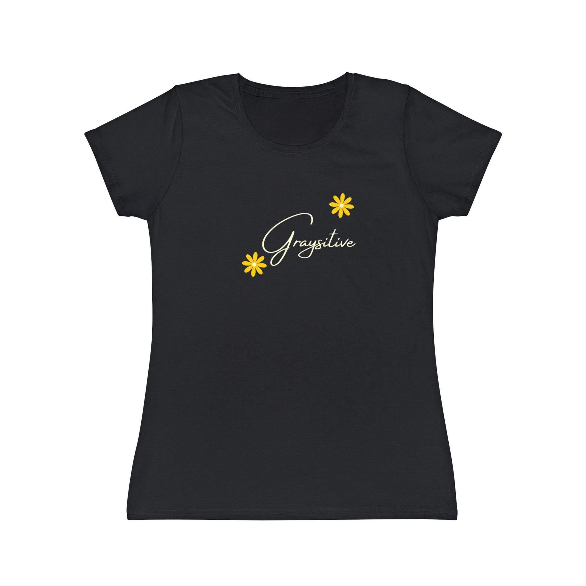 Women's Floral Graphic T-Shirt in Black, Pink, and Gray