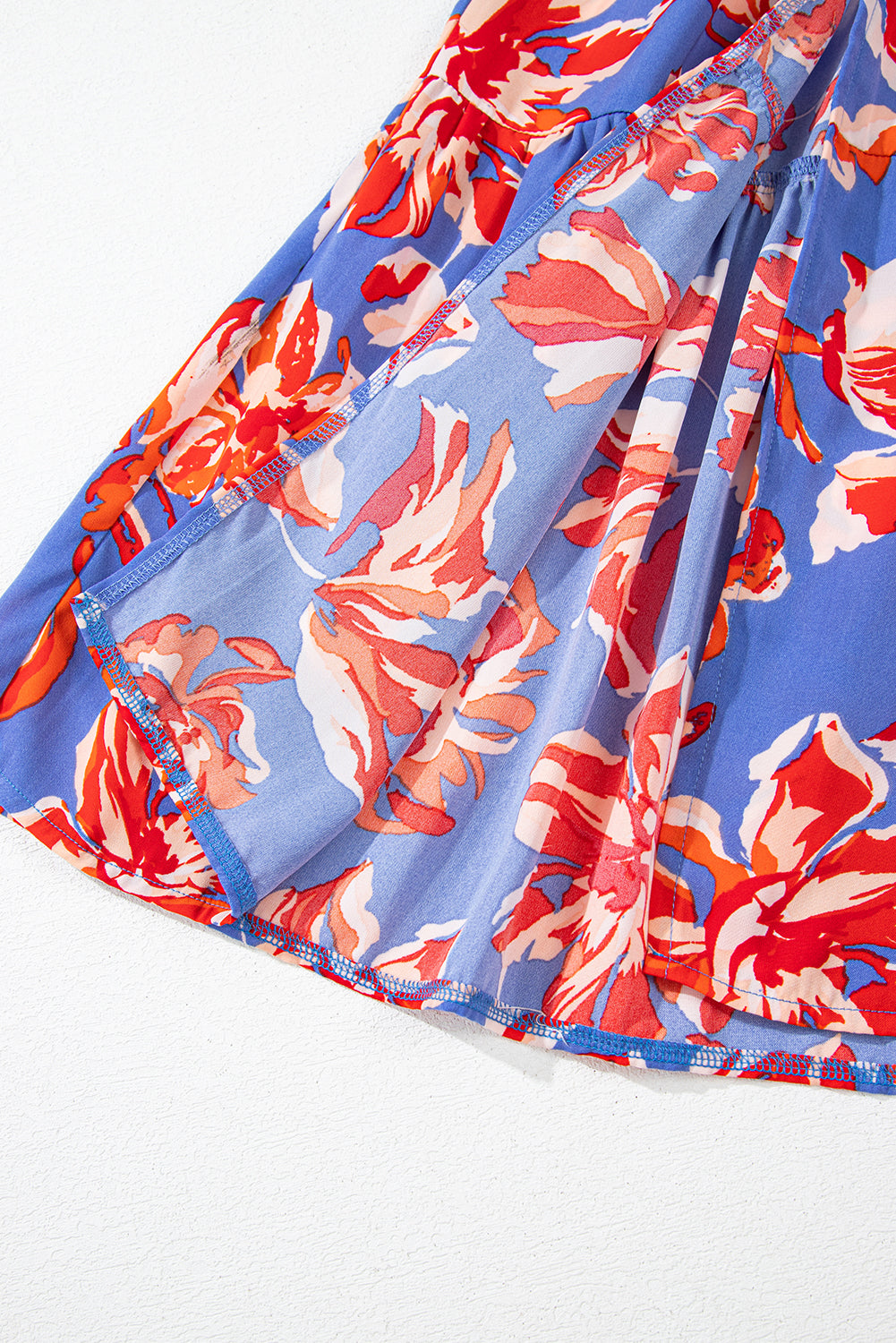 Bohemian Floral Tiered Maxi Skirt with Split