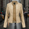 Women's Classic Faux Leather Moto Jacket Chic Streetwear Coat - Image 5