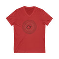 Unisex Short Sleeve V-Neck Jersey Tee with Graphic Word Puns