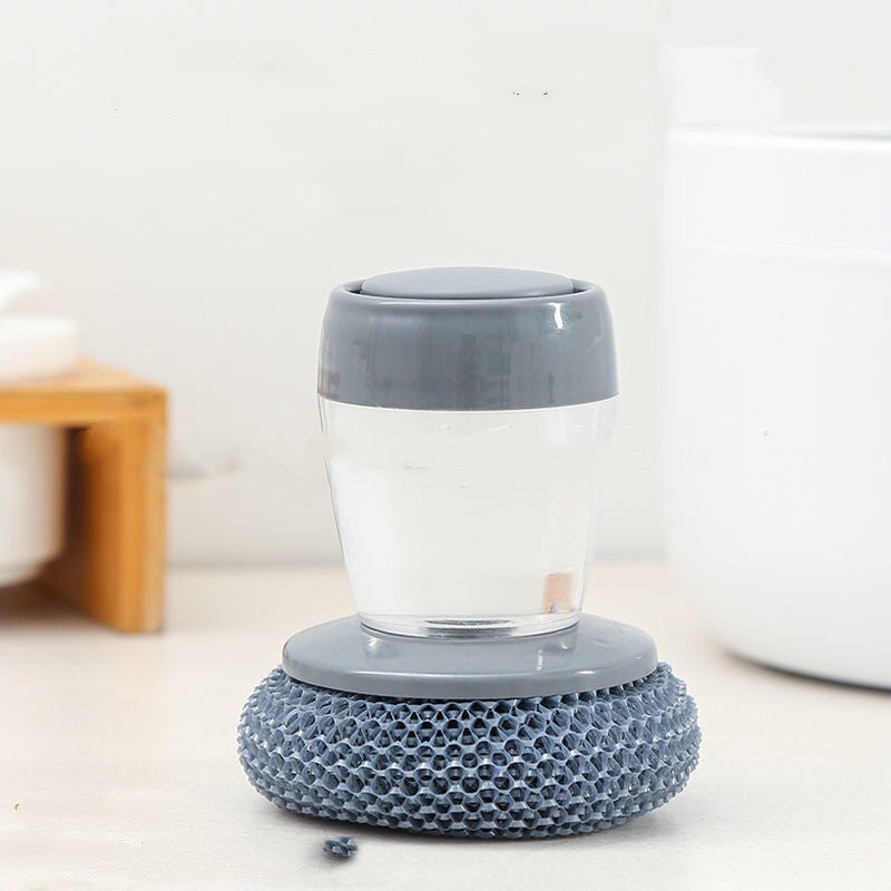 Kitchen Soap Dispensing Palm Brush for Dish Cleaning