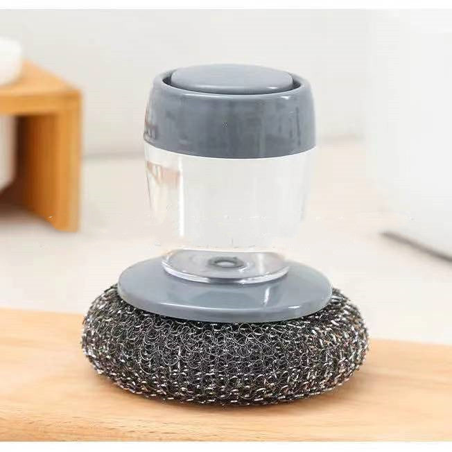 Kitchen Soap Dispensing Palm Brush for Dish Cleaning