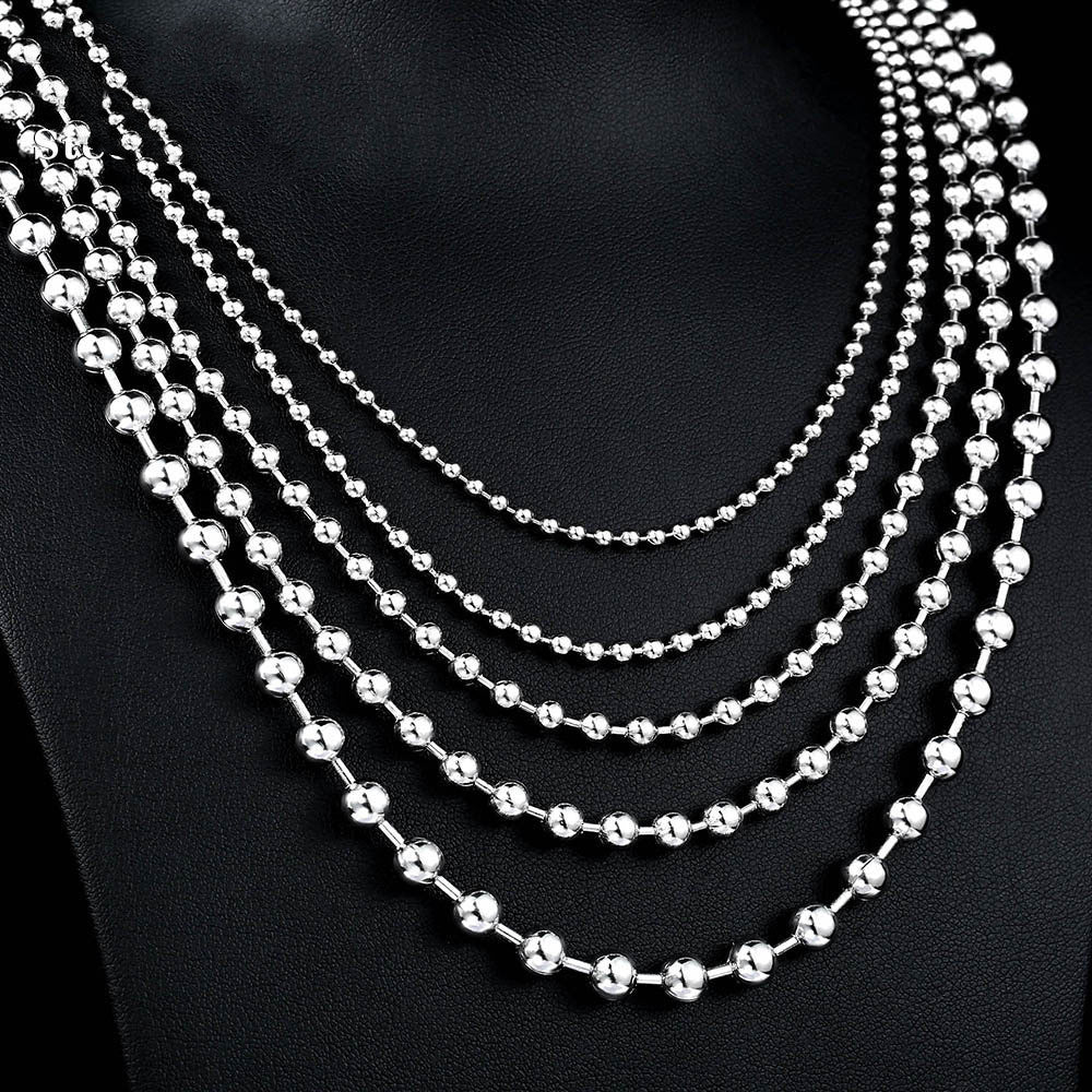 Titanium Steel Round Bead All-Match Pendant