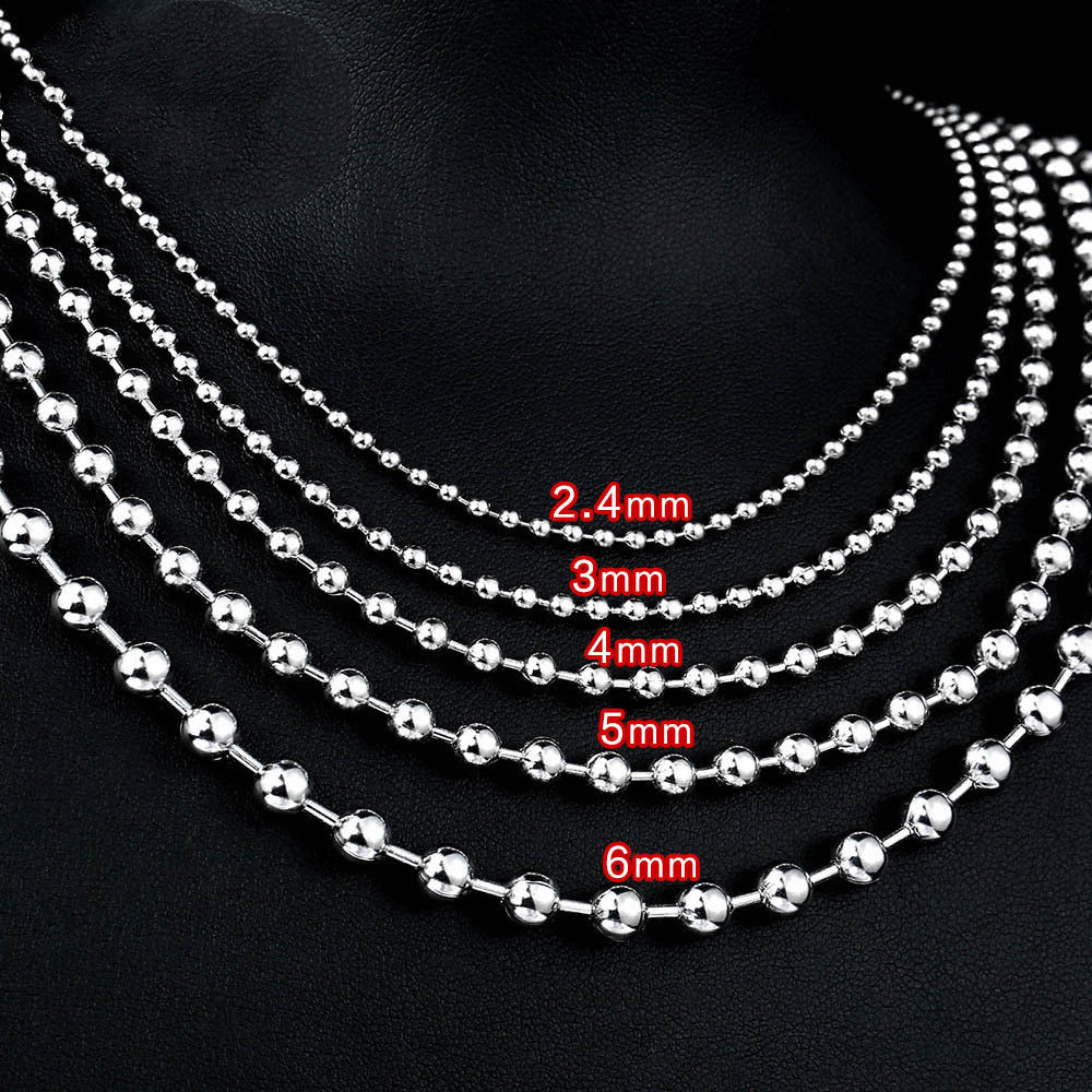 Titanium Steel Round Bead All-Match Pendant
