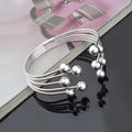Silver-Plated Inter-Color 8M Bead Bracelet