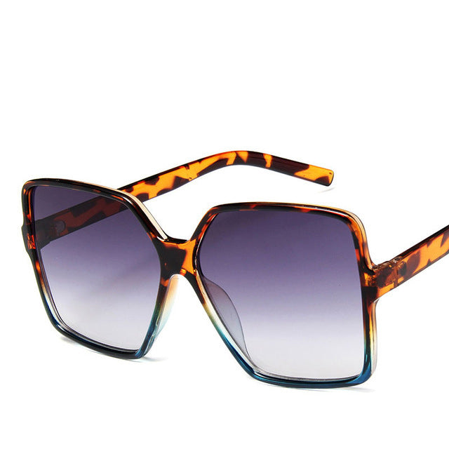 Vintage Big Frame Sunglasses UV400 Retro Women's Fashion Shades