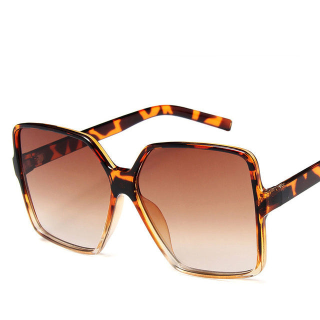 Vintage Big Frame Sunglasses UV400 Retro Women's Fashion Shades