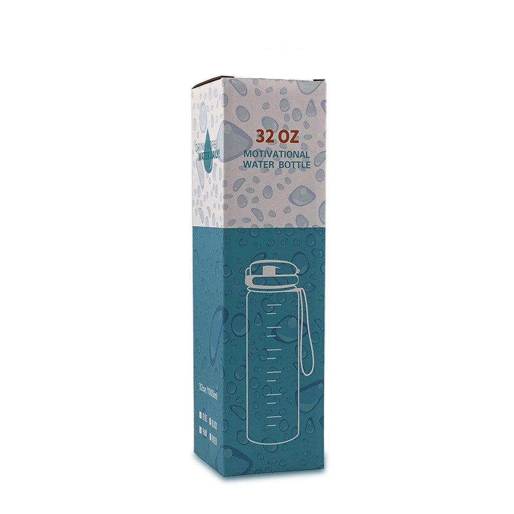 1L Motivational Tritan Water Bottle with Time Marker & Leakproof Lid