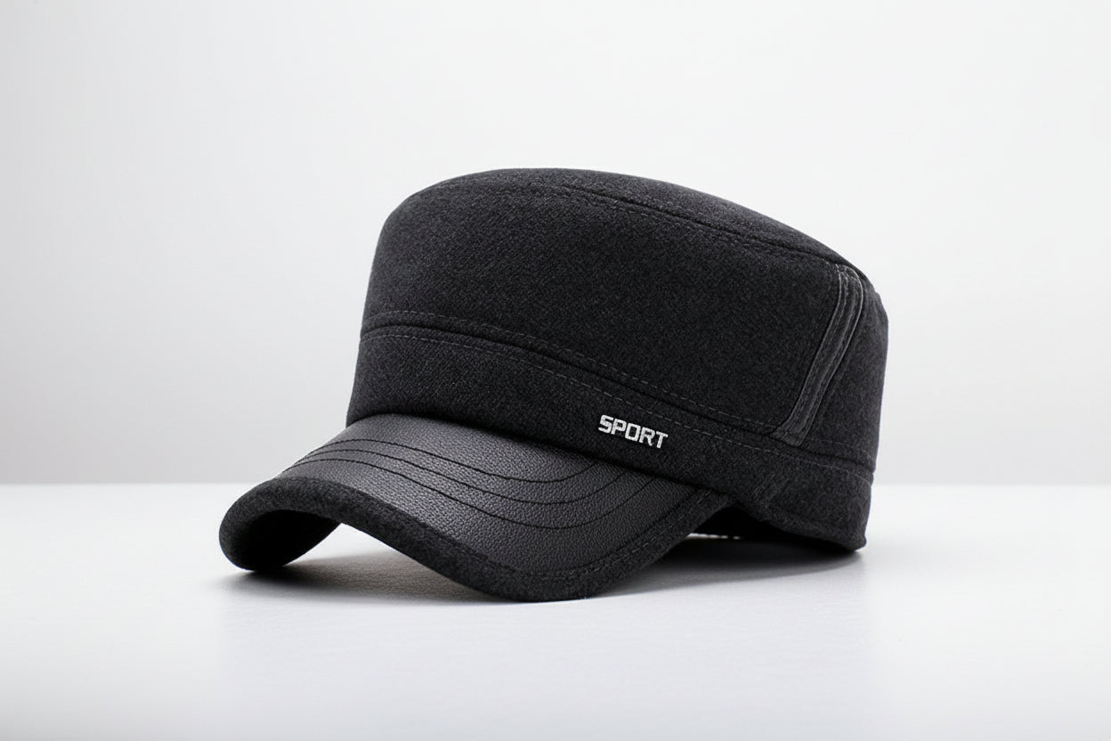 Winter Flat Hat – Classic Warm Wool-Style Newsboy Cap