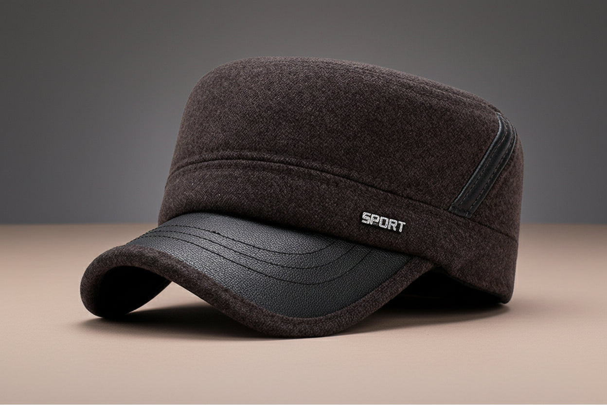 Winter Flat Hat – Classic Warm Wool-Style Newsboy Cap