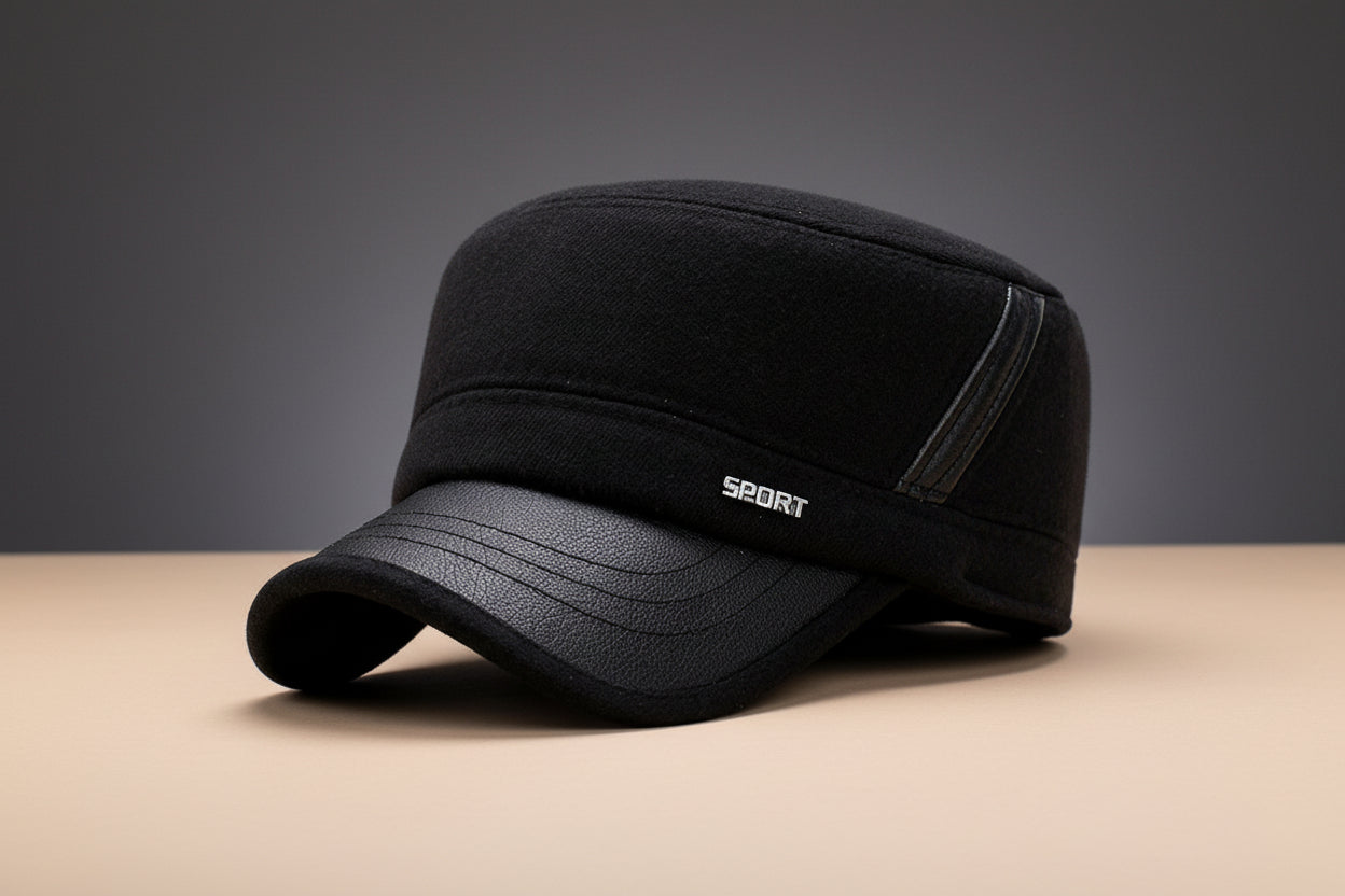 Winter Flat Hat – Classic Warm Wool-Style Newsboy Cap