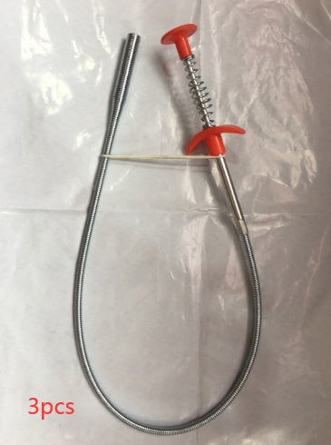 60CM Drain Clog Remover Spring Sewer Dredger for Sink Hair Removal