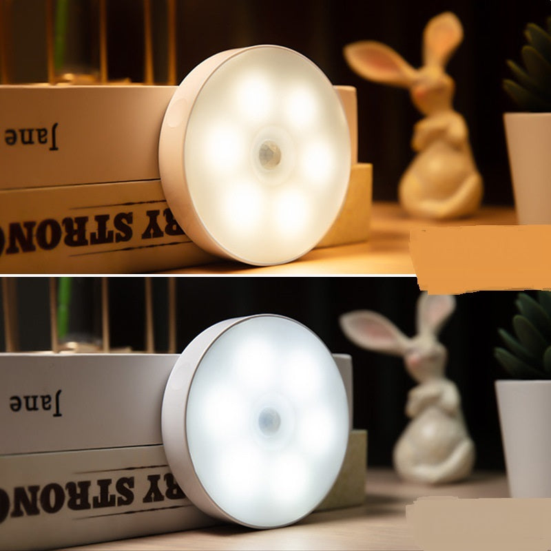 LED Motion Sensor Puck Lights – Rechargeable Under Cabinet Lighting, Wireless USB