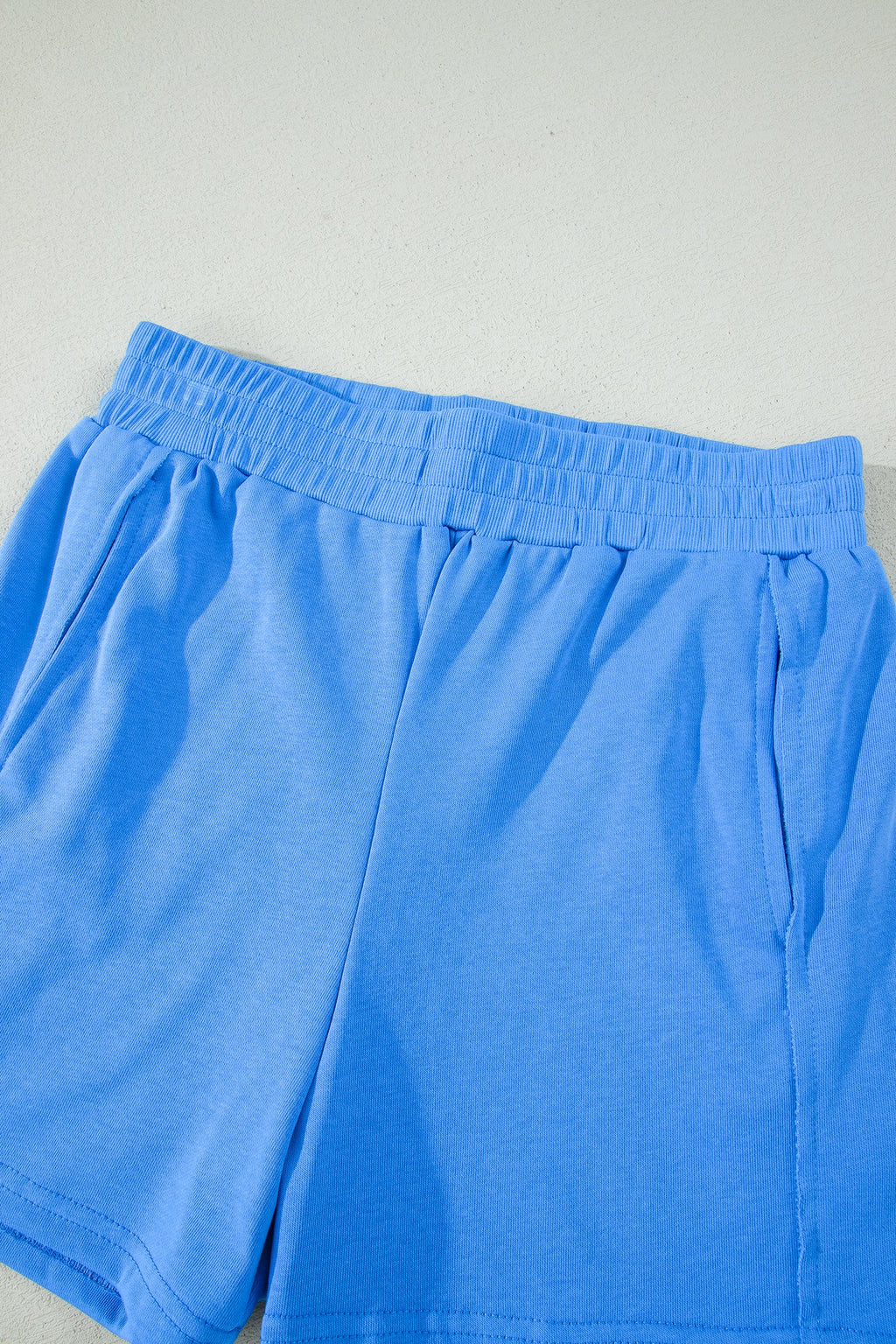 Women's Solid Ribbed Tank Top and High-Waist Shorts Set