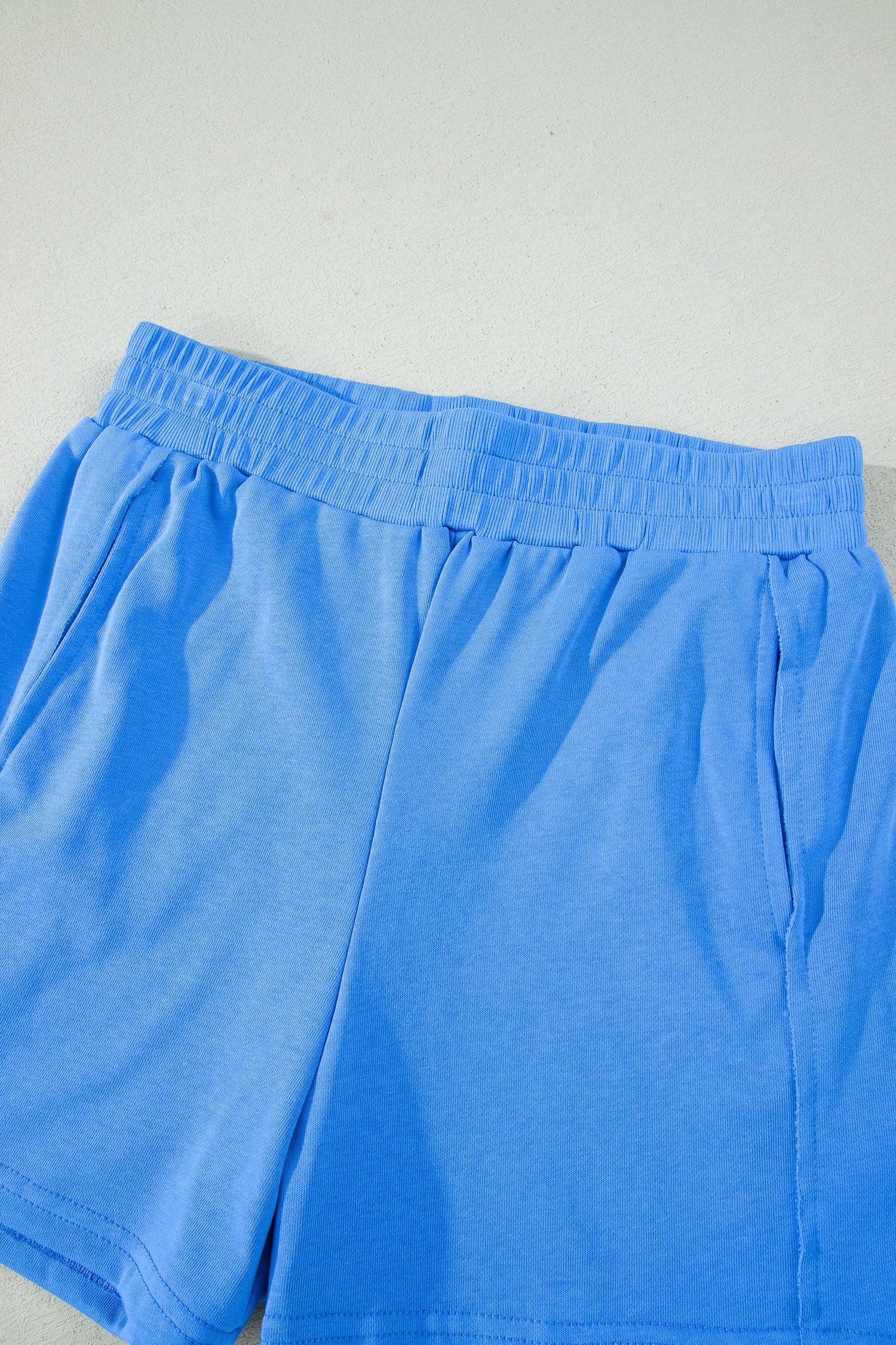 Women's Solid Ribbed Tank Top and High-Waist Shorts Set