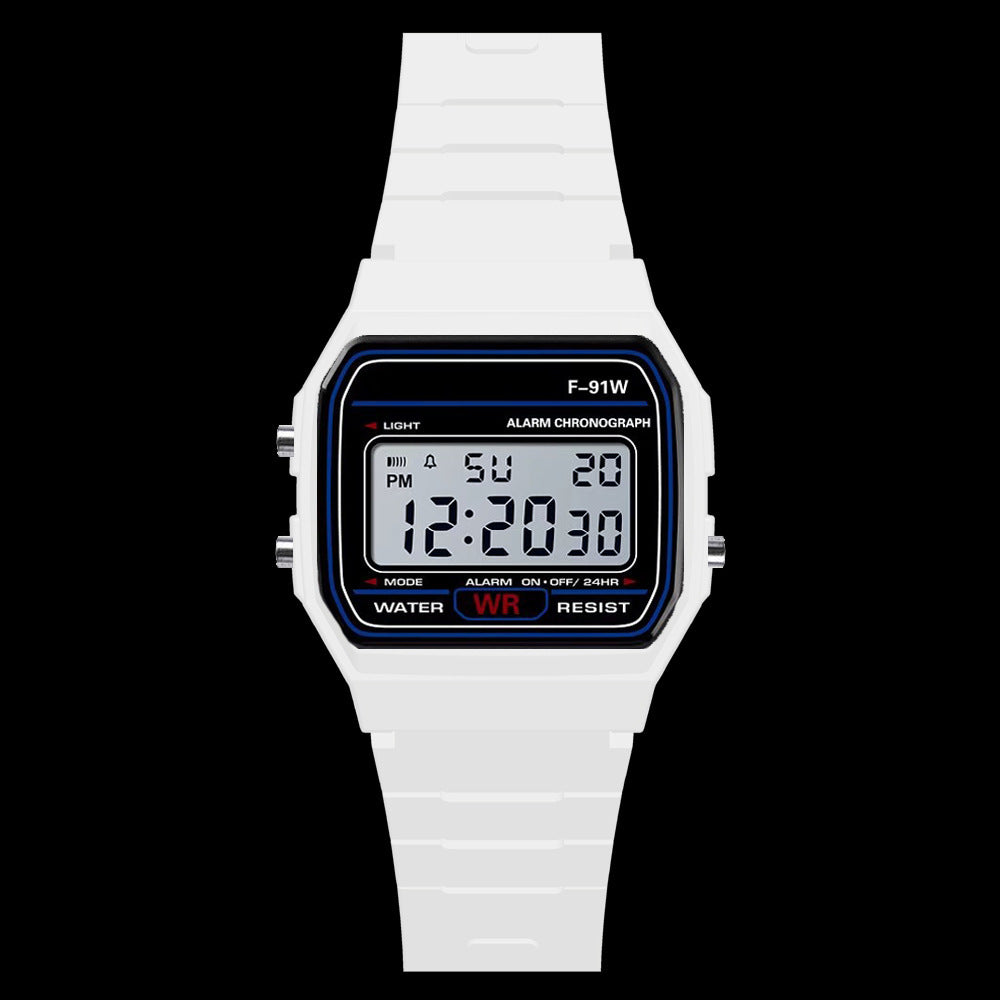 Digital Display Waterproof Round Watch  Children Electronic Watch