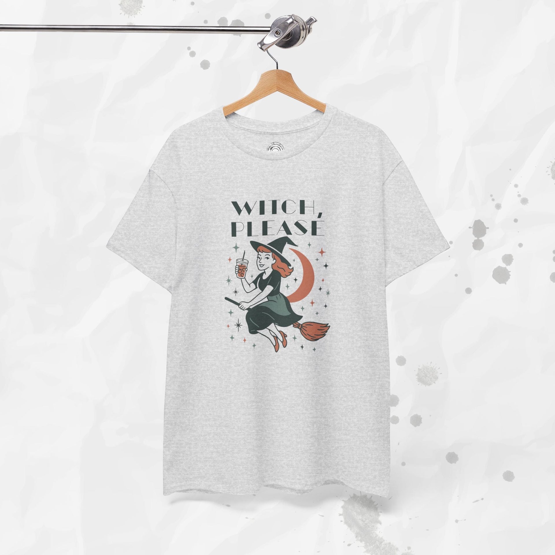 Witch Please Graphic T-Shirt Vintage Style Witchy Crewneck Tee - Image 9