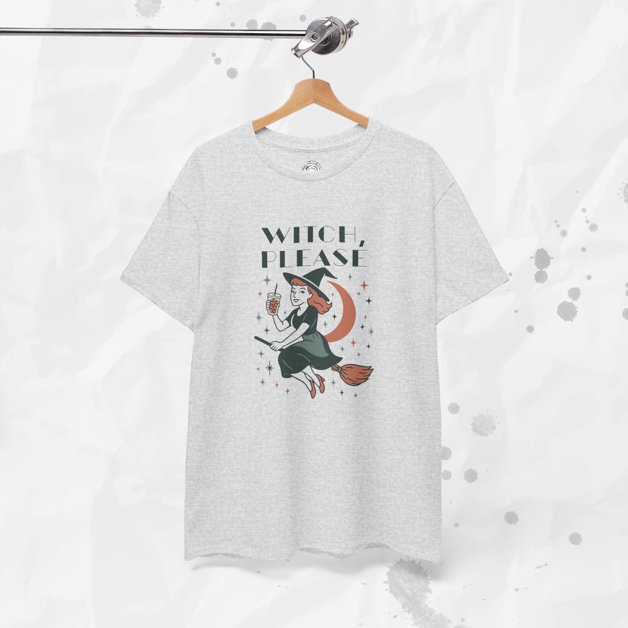Witch Please Graphic T-Shirt Vintage Style Witchy Crewneck Tee - Image 9