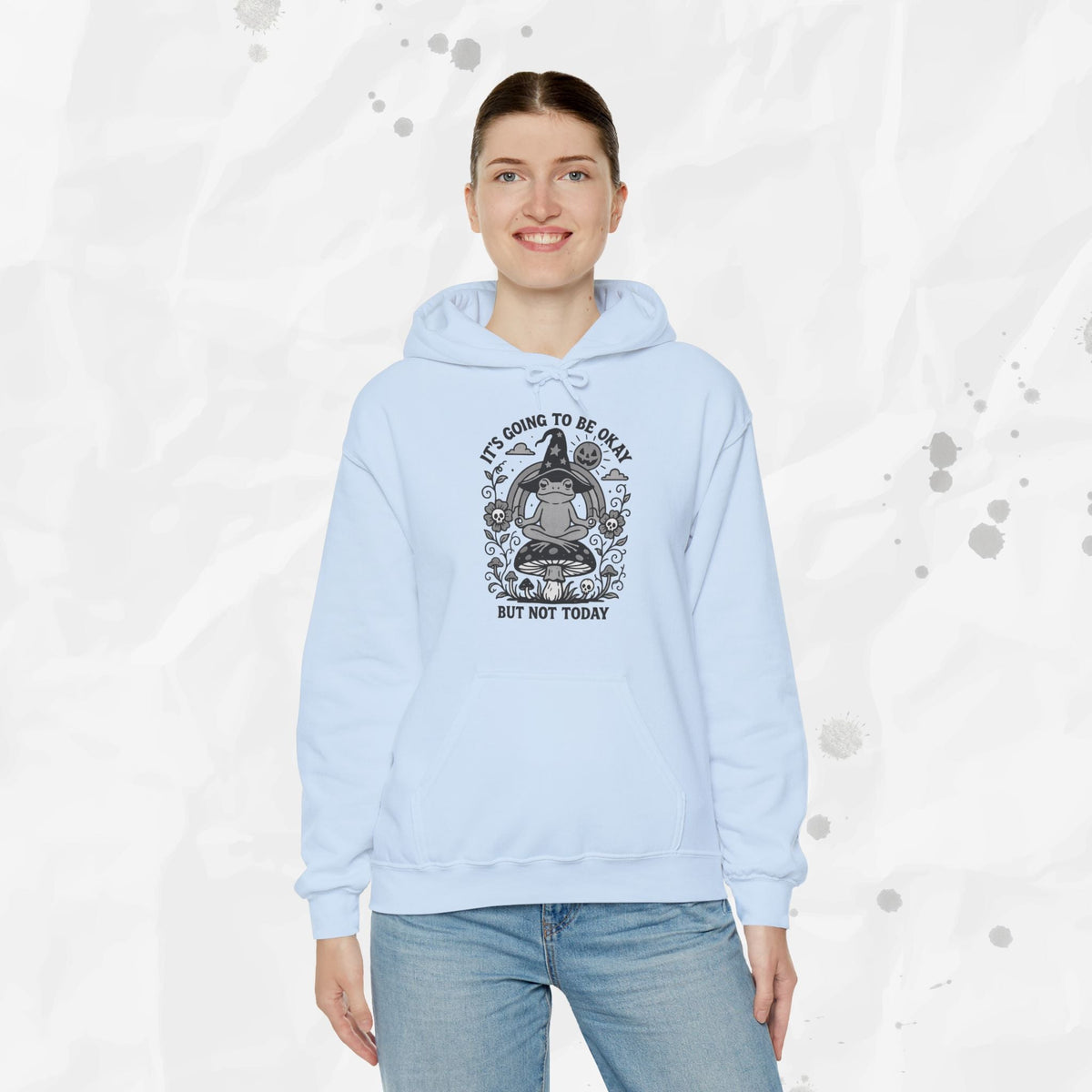 Witchy Frog Meditation Hoodie - It's Going To Be Okay Not Today