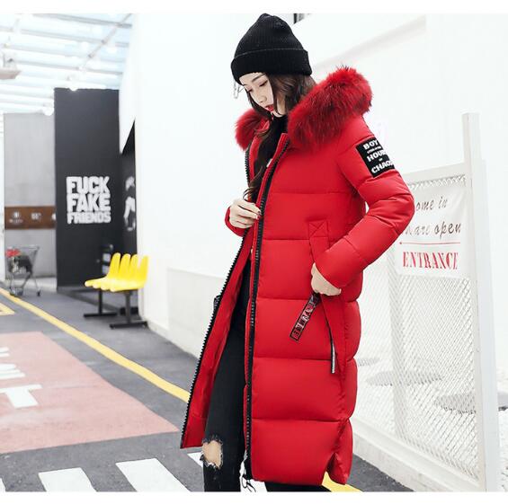 Women's Harajuku Puffer Parka with Detachable Faux Fur Hood - Image 3