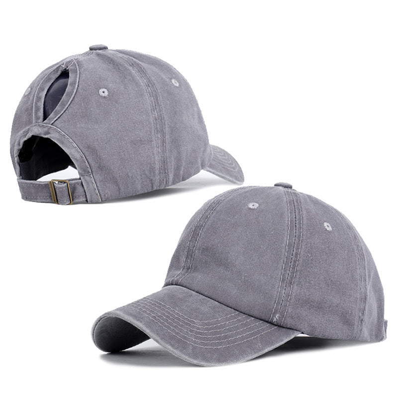 Cotton Ponytail Baseball Cap