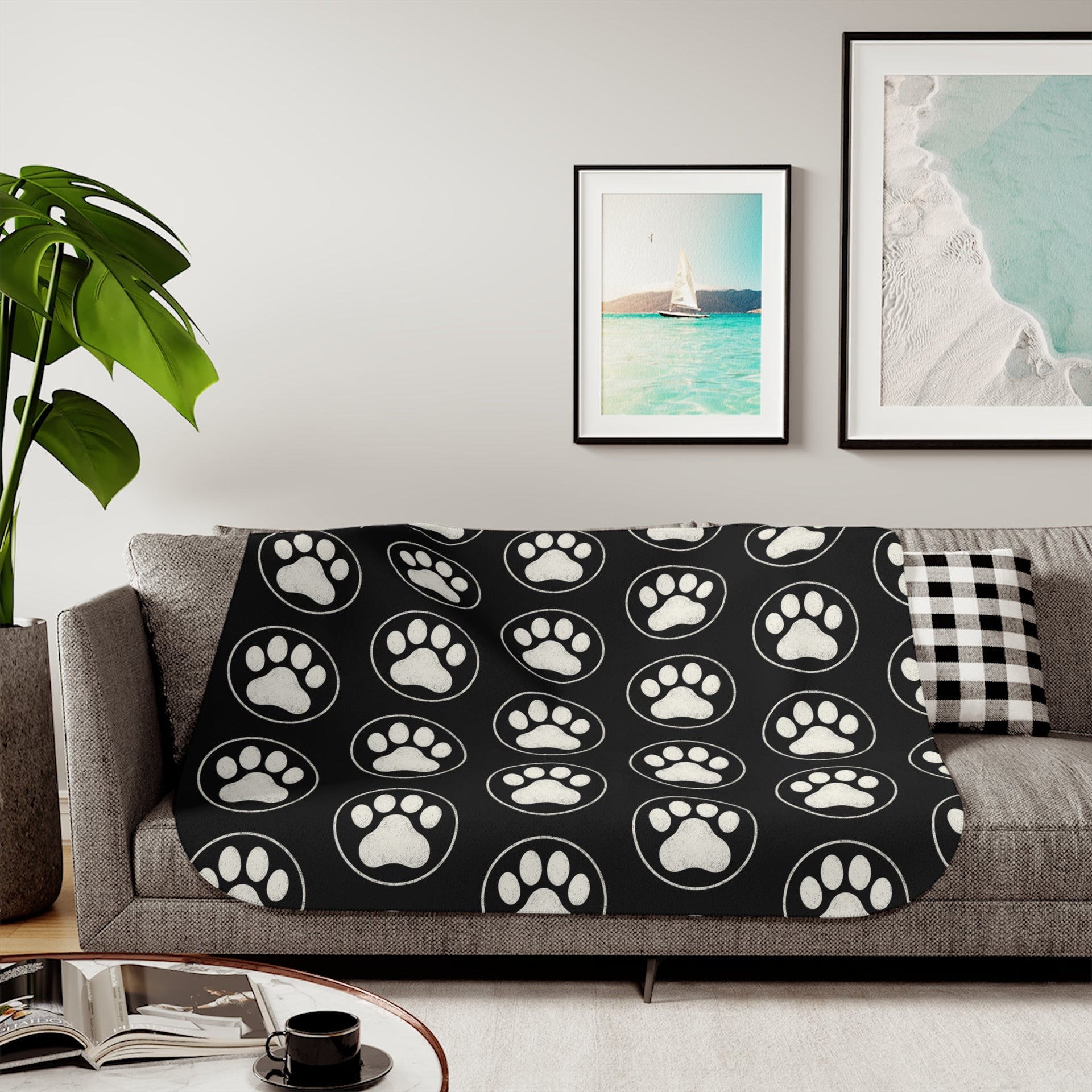 Cozy Sherpa Paw Blanket (3 sizes)